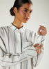 Pinstripe Maxi Shirt White