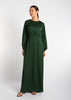 Pleated Abaya Green