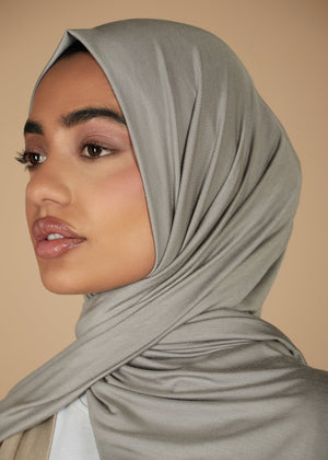 Premium Jersey Hijab Grey