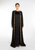 Hermosa Open Abaya Black