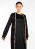 Hermosa Open Abaya Black