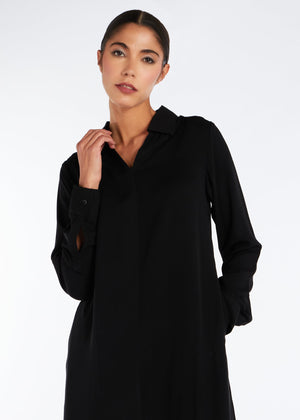 Collared A Line Maxi Black | Maxi Dresses | Aab Modest Wear