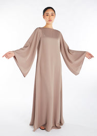 Bell Sleeve Abaya Beige | Abayas | Aab Modest Wear