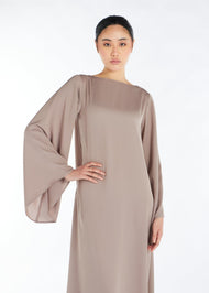 Bell Sleeve Abaya Beige | Abayas | Aab Modest Wear