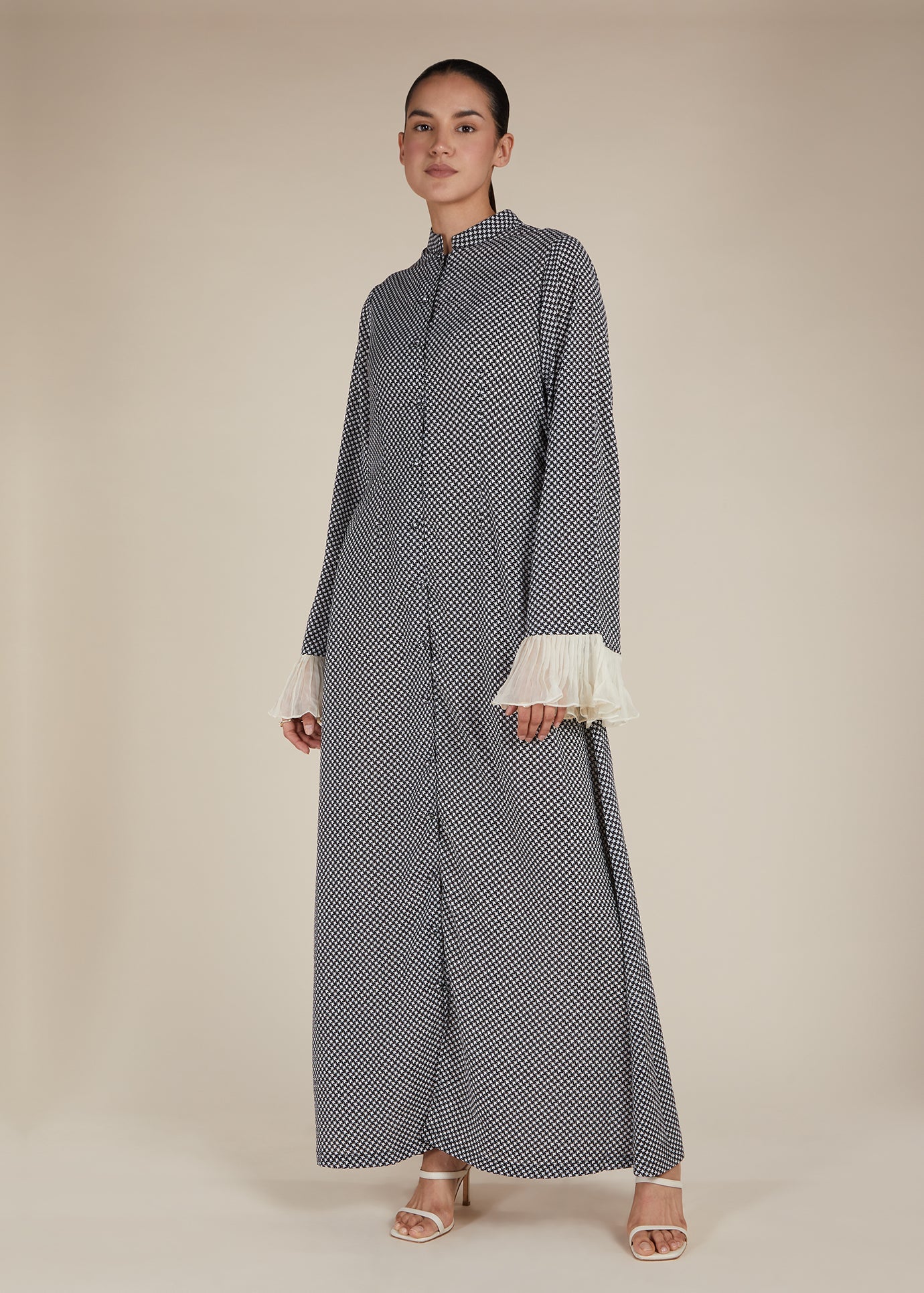 aab modest wear bell sleeve maxi dress reviews Fan Sleeve Maxi White