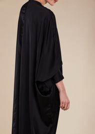 Self Print Kaftan Black