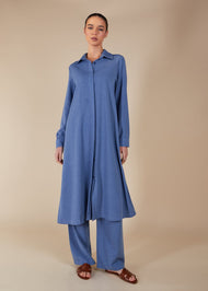 Shirt Dress Co-Ord Blue