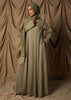 Soft Satin Abaya Olive