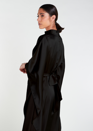 Silk Feel Kaftan Black