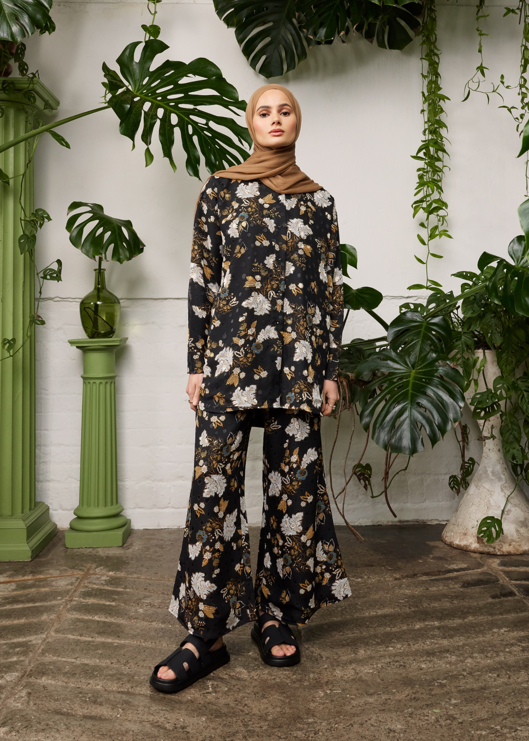 Modest Corods Oriental Print Co-Ord Set | Modest Co-Ords | Aab Modest Wear