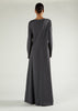 Side Pleat Abaya Charcoal