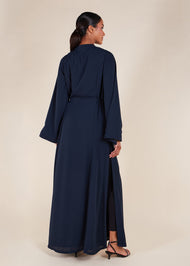 Side Tie Maxi Navy