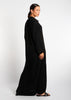 Sleek Polo Abaya Black