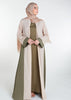 Two Tone Open Abaya Nude