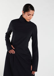 Slim Silhouette Abaya Black