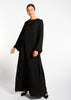 Textured Fan Sleeve Abaya