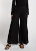 Textured Flared Trousers Black