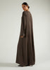 Tote Stitch Abaya Brown