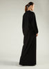 Turtle Neck Abaya Black