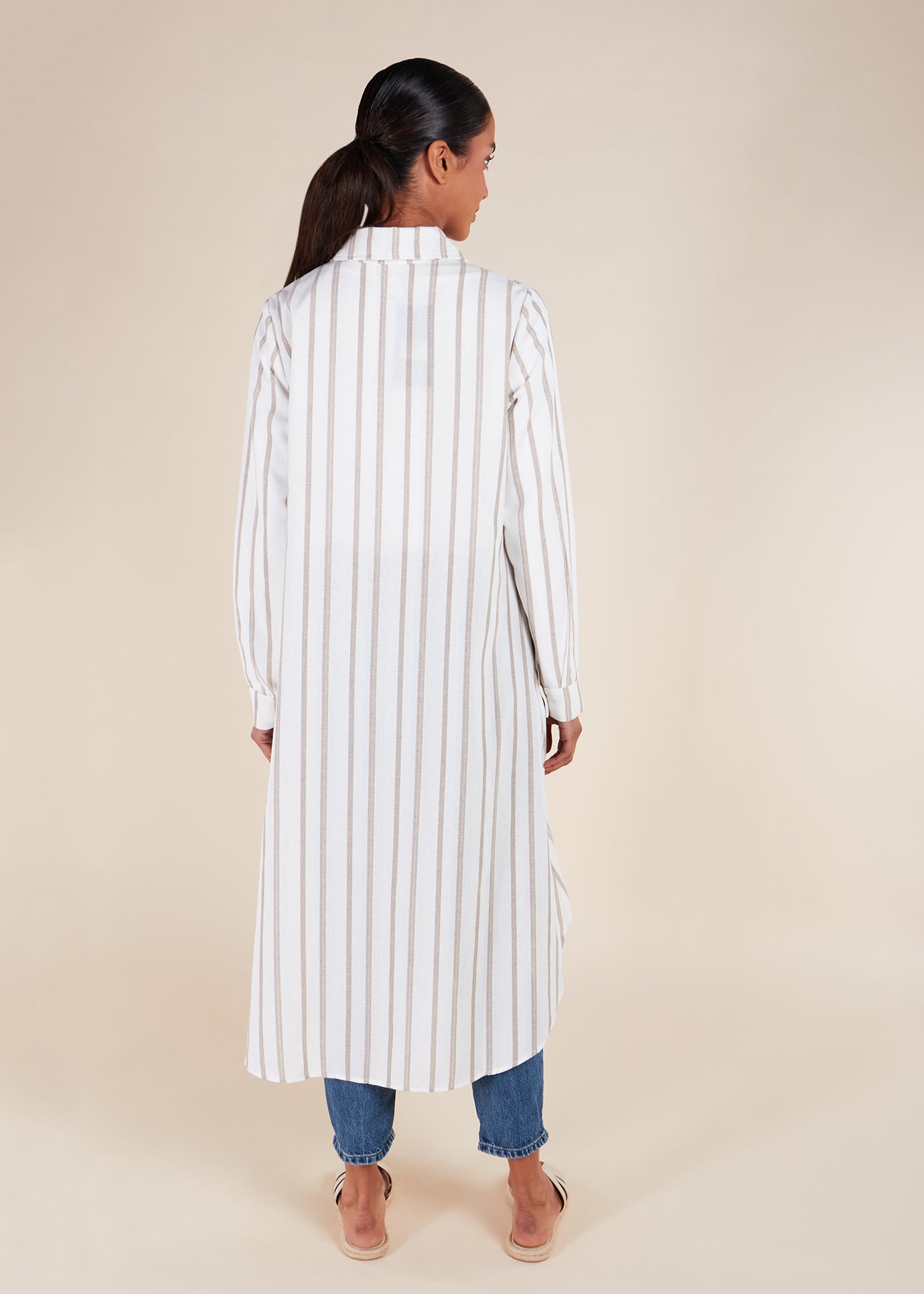 Muji Shirt Dress Cream | Modest Shirt Dresses | Aab Modest Wear Muji Shirt Dress Cream | Modest Shirt Dresses | Aab Modest Wear
