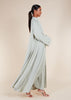 Two Piece Open Abaya With Slip Mint