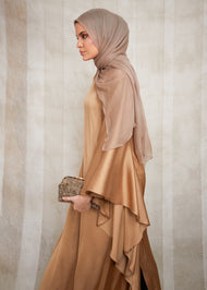 Floaty Kaftan Muted Gold | Abayas | Aab Modest Wear