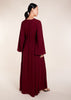 Waist Pleat Abaya Plum