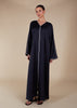 Zip Front Abaya Navy