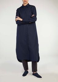 Cotton Shirt Dress Navy - Final Sale