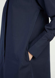 Cotton Shirt Dress Navy - Final Sale