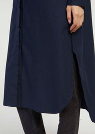 Cotton Shirt Dress Navy - Final Sale