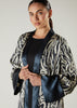 Ink Print Satin Kimono