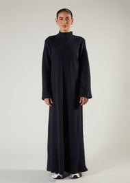 Turtle Neck Abaya Navy