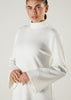 Turtle Neck Abaya Off White