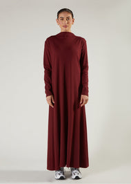 Boat Neck Maxi Cherry