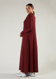 Boat Neck Maxi Cherry