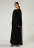 Chiffon Two Piece Abaya Black