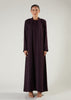 Two Piece Open Abaya Plum