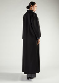 Wide Lapel Coat Black