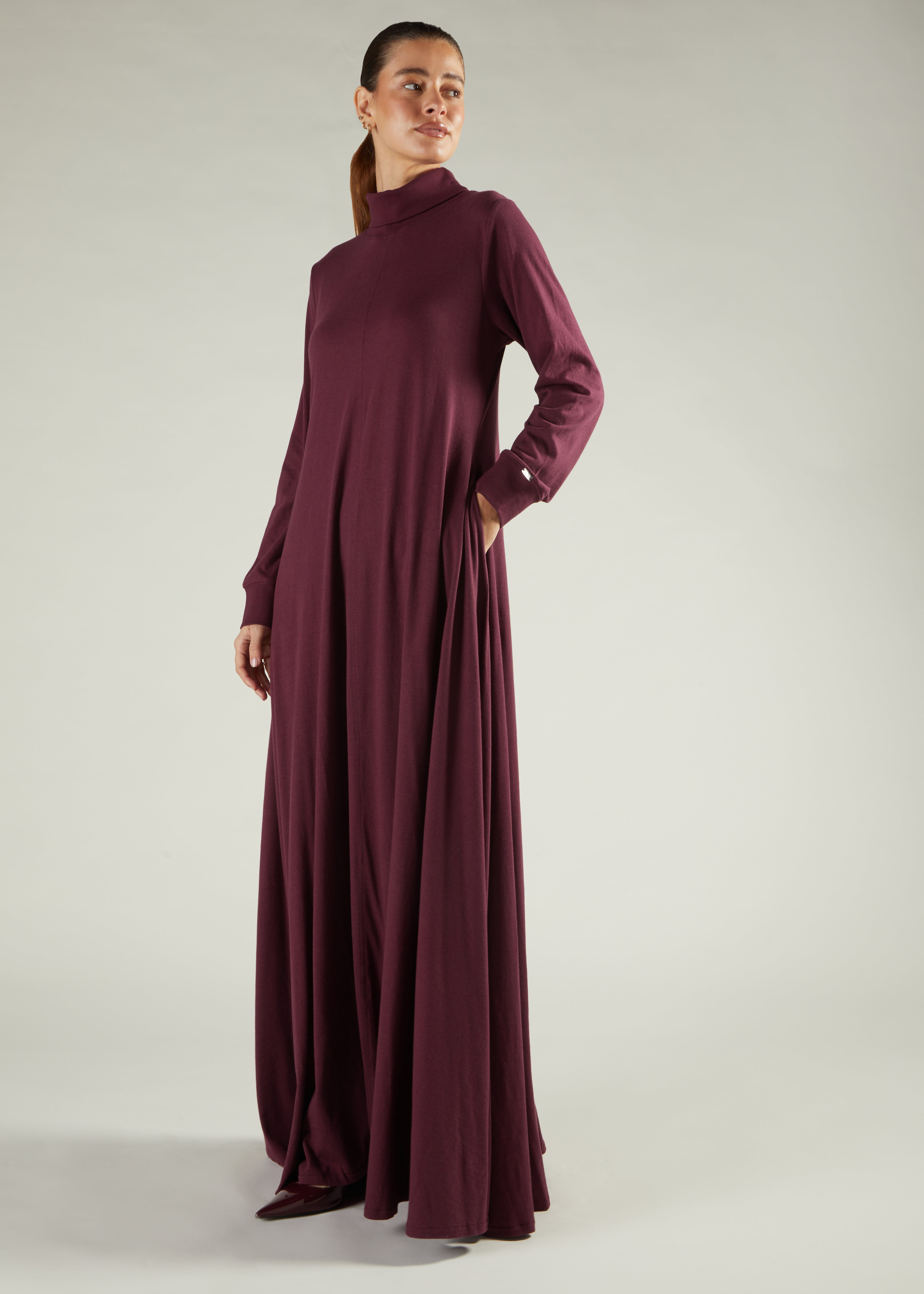 winter abaya dress Muslim Women Winter Fall Cotton-Blend Classic Open Abaya Dress Urgarment