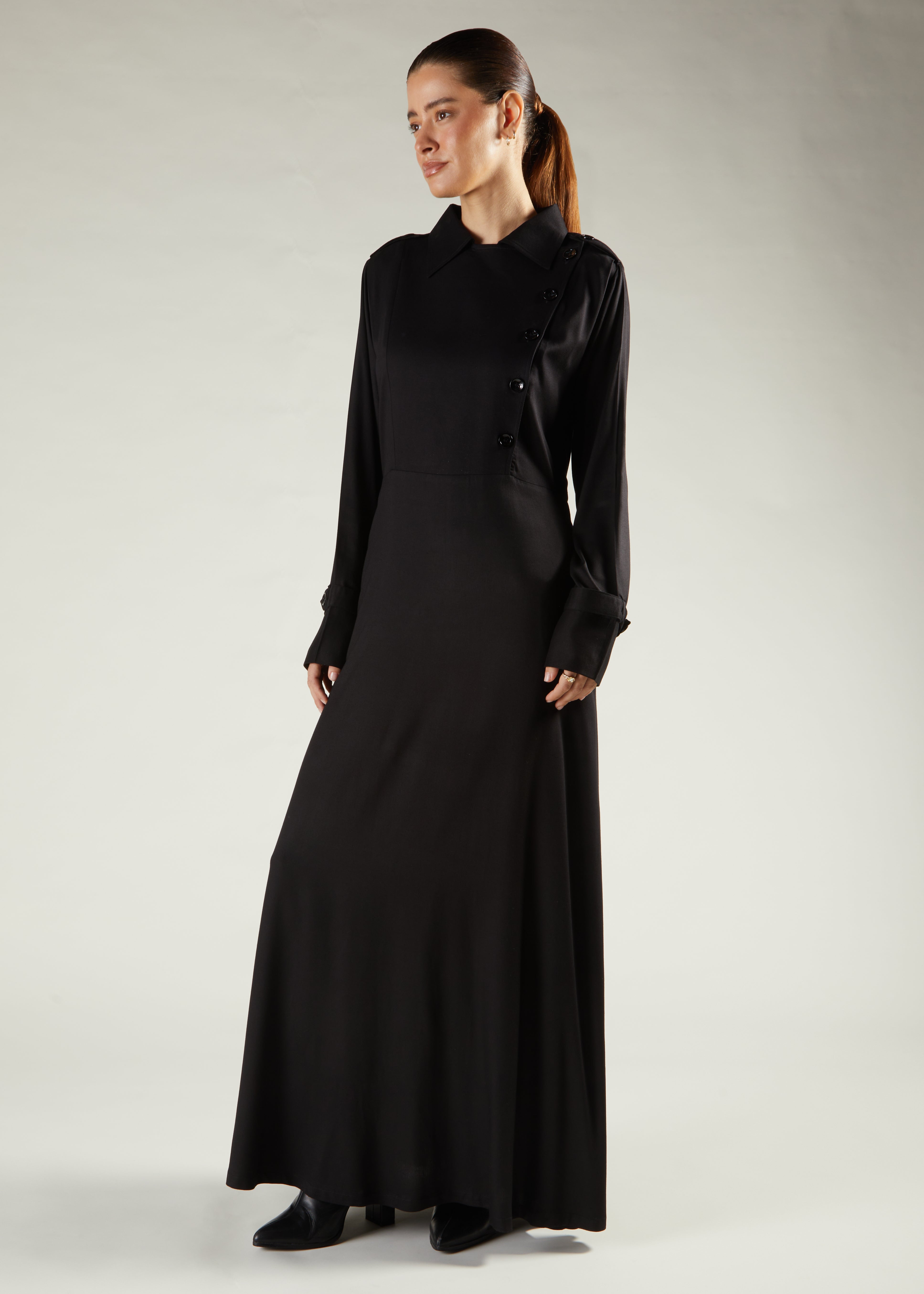 Trench Abaya Black | Modest Abayas | Aab Modest Wear XL / 54 Trench Abaya Black | Modest Abayas | Aab Modest Wear XL / 54