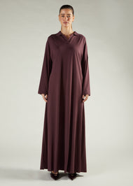 Casual Polo Abaya Brown