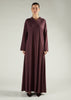 Casual Polo Abaya Brown