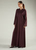 Casual Polo Abaya Brown