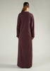 Casual Polo Abaya Brown