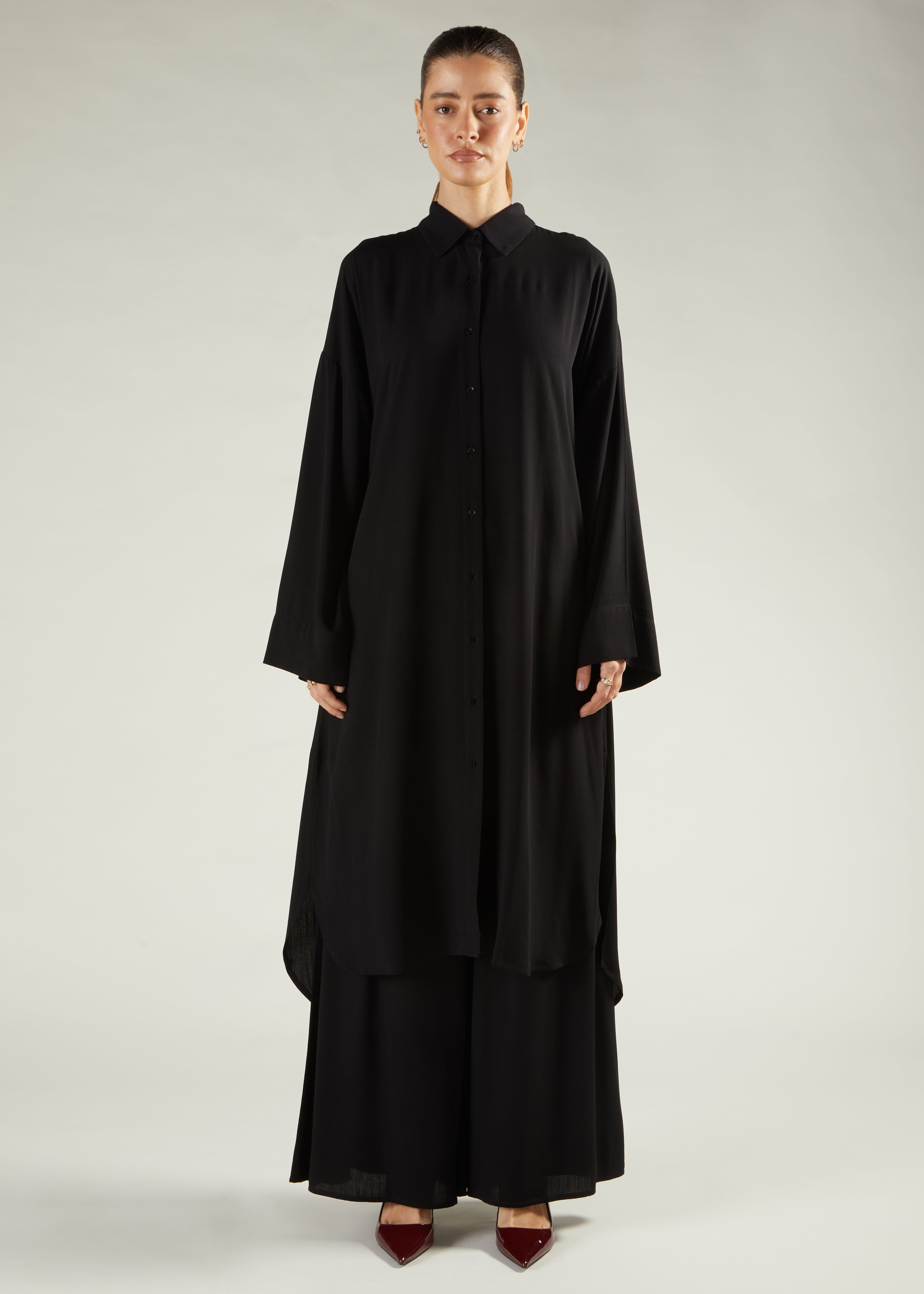 Modest Corods Co-Ord Set Black | Modest Co-Ord Sets | Aab Modest Wear