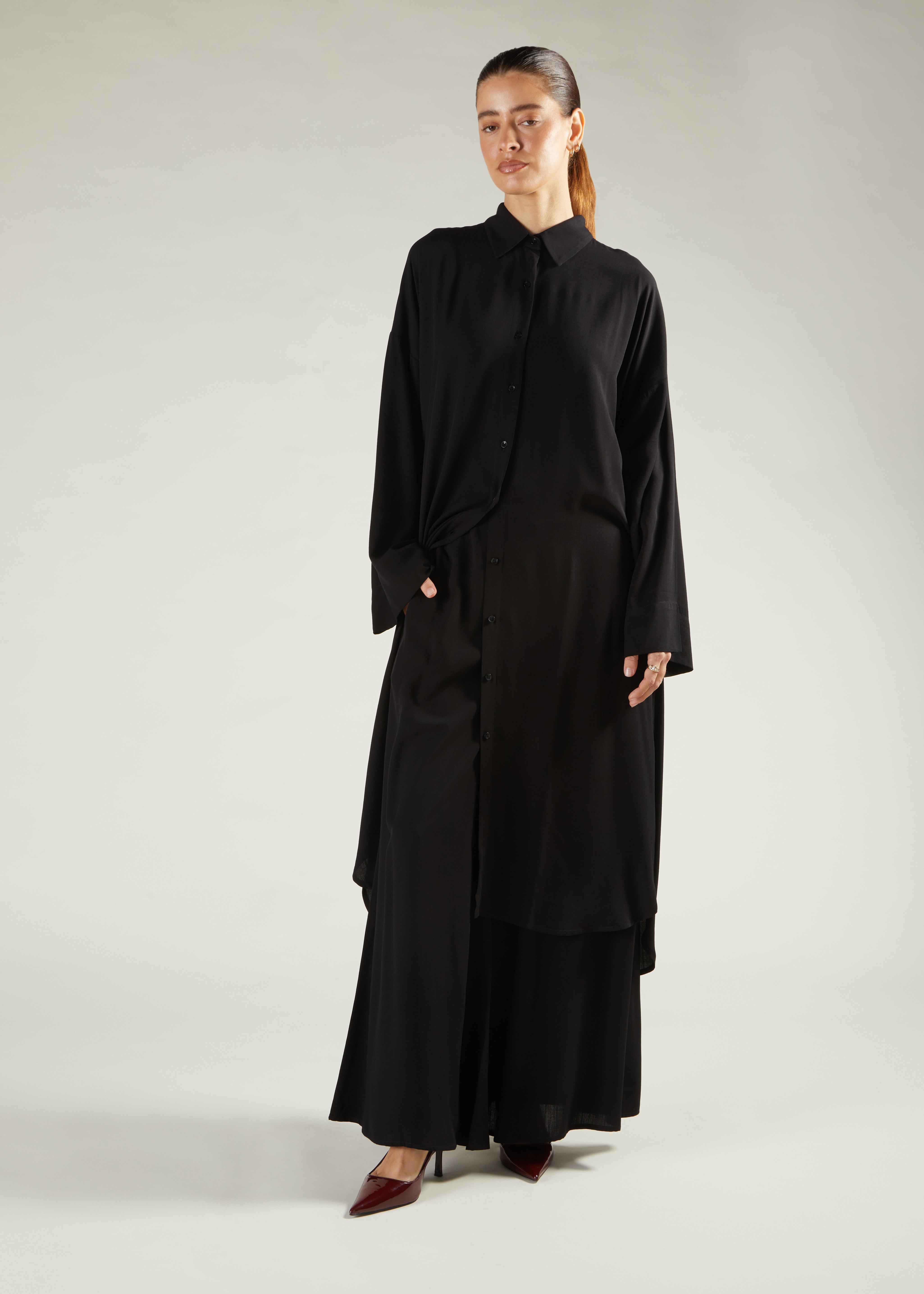 Modest Corods Co-Ord Set Black | Modest Co-Ord Sets | Aab Modest Wear