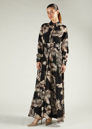 Leaf Print Maxi