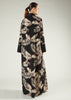 Leaf Print Open Abaya