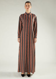 Black & Brown Print Maxi